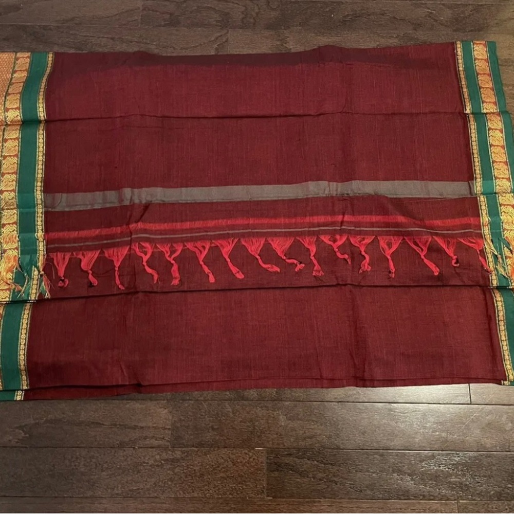 Handloom Narayanpeth woven cotton saree